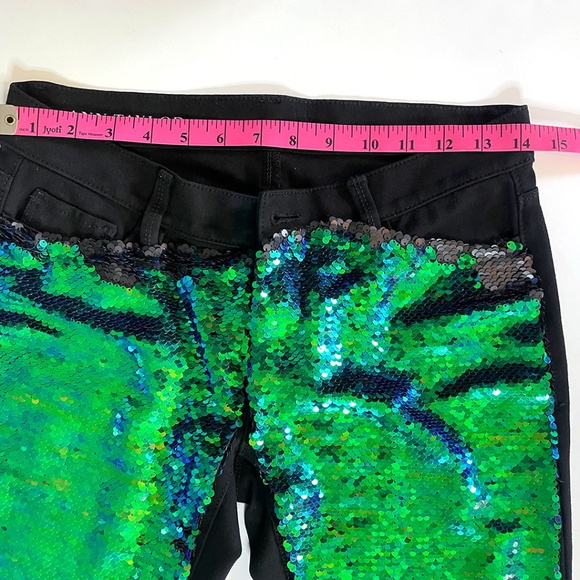 Ann Taylor Leggings with Custom Mermaid Flip Sequins Sz 4 - Picture 7 of 11